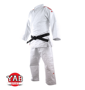 Kimono bandes rouge judo Adidas J690 QUEST