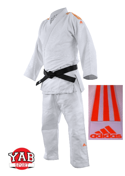 Kimono bandes orange judo Adidas J690 QUEST
