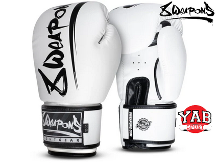 Gants de boxe 8 WEAPONS, Unlimited 2.0, blanc-noir