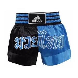 Short de boxe Thai Adidas Noire/bleu
