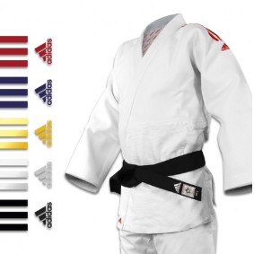 Kimono bandes argent judo Adidas J690 QUEST
